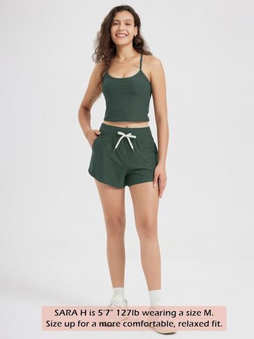 ODODOS Women's Performance Shorts Ultra Soft odSTRATUM Tech Mid Rise Relaxed Shorts with Pocket 3" Inseam Moisture Wicking in Saudi Arabia