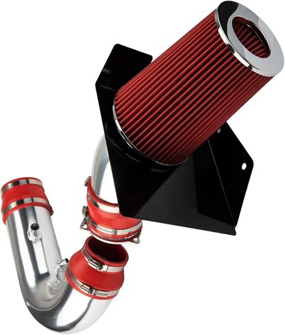 Cold Air Intake Kit Fit for 1997-2003 F150/250 Expedition Navigato-r 4.6/5.4L Aluminum Tube w/Heat Shield Filter (Red) in Saudi Arabia
