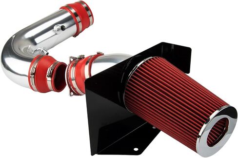 Cold Air Intake Kit Fit for 1997-2003 F150/250 Expedition Navigato-r 4.6/5.4L Aluminum Tube w/Heat Shield Filter (Red) in Saudi Arabia