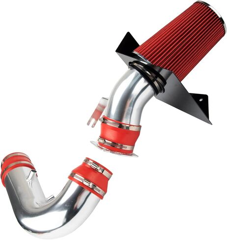 Cold Air Intake Kit Fit for 1997-2003 F150/250 Expedition Navigato-r 4.6/5.4L Aluminum Tube w/Heat Shield Filter (Red) in Saudi Arabia