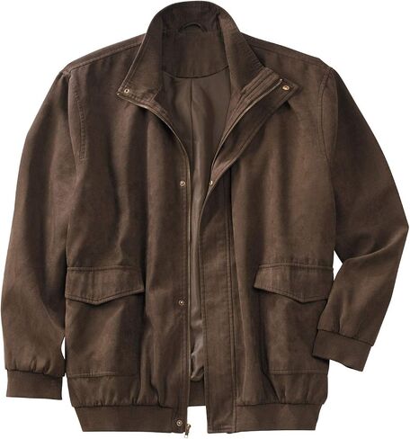 KingSize Men's Big & Tall Microsuede Bomber Jacket in Saudi Arabia