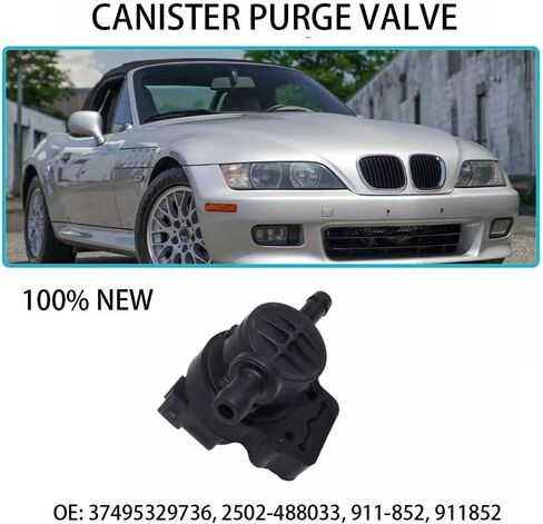 Vapor Canister Purge Valve Compatible with Mercedes-Benz C230, C240, C280, C300, C43Amg, C63Amg, S63Amg, S65Amg, SL500, SL600 1992-2015, Replaces 0004708893 911-852 in Kuwait
