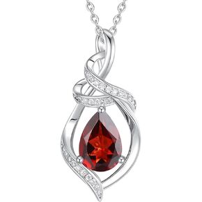 قلادة الأحجار الكريمة للدموع للنساء للنساء S925 STERLING SIVAL SILLANT الأنيقة هدايا عيد ميلاد لها ، 16 "+2" بوصة in Saudi Arabia