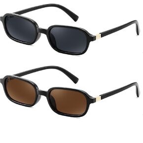 FEISEDY Retro Rectangular Sunglasses for Women Men 90s Small Vintage Fashion Square Sunnies B0282 in Saudi Arabia