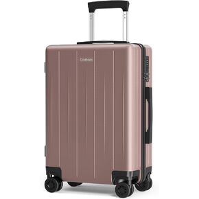 حمل على الأمتعة 22x14x9 شركة طيران معتمدة ، حقيبة قذيفة صلبة بحجم 20 بوصة ، حقائب ABS Hardside ، أمتعة سفر خفيفة الوزن مع 8 عجلات سوية صامتة ، أسود in Kuwait