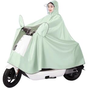 معطف واقٍ من الأمطار المقاوم للماء - معطف المطر المغطى بالدراجة ، Ebike ، دراجة نارية ، ودراجة نارية للتنقل - Cape Rain Cape (Green ، 5XL) in Kuwait