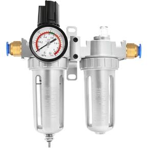 Air Filter Regulator Oil Water Separator Trap Regulator Valve For Compressor Pneumatic Parts SFC400 1/2 SFC300 3/8 SFC200 1/4(SFR w PMSM,400-1l2) in Kuwait