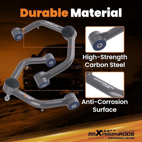 ذراع التحكم العلوي للرفع 2-4 بوصة من maxpeedingrods لسيارة Chevy Silverado/GMC Sierra 1500 1999-2006 Avalanche/Suburban لسيارة Cadillac Escalade ESV/EXT، رمادي in Saudi Arabia
