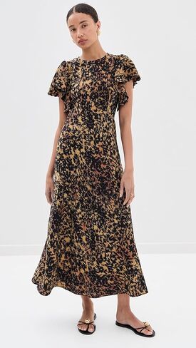 Ulla Johnson Women's Blithe Flutter Sleeve Midi Dress in Saudi Arabia