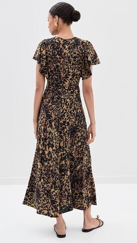 Ulla Johnson Women's Blithe Flutter Sleeve Midi Dress in Saudi Arabia