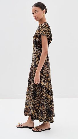 Ulla Johnson Women's Blithe Flutter Sleeve Midi Dress in Saudi Arabia