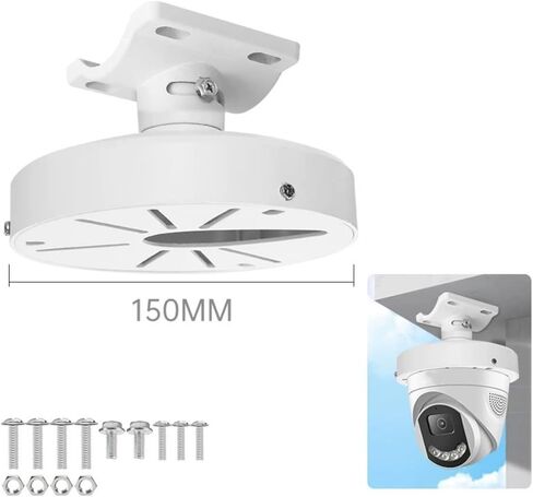 حامل عمود كاميرا CCTV للكاميرا القبة، محول صندوق وصلات تثبيت الكاميرا على شكل قبة عالمي متوافق مع كاميرا Duahua IP Arlo لوحة شمسية صندوق كهربائي للكاميرا الخارجية/الداخلية in Kuwait