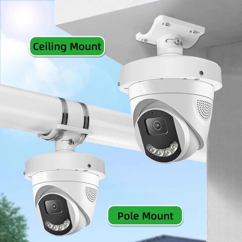 حامل عمود كاميرا CCTV للكاميرا القبة، محول صندوق وصلات تثبيت الكاميرا على شكل قبة عالمي متوافق مع كاميرا Duahua IP Arlo لوحة شمسية صندوق كهربائي للكاميرا الخارجية/الداخلية in Kuwait