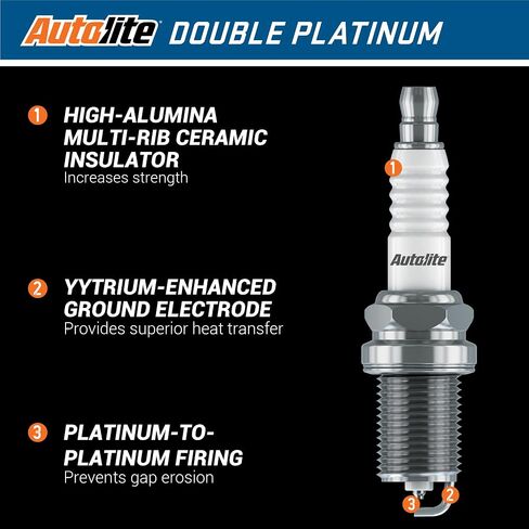 Autolite APP605 Double Platinum Automotive Replacement Spark Plug (1 Pack) in Saudi Arabia