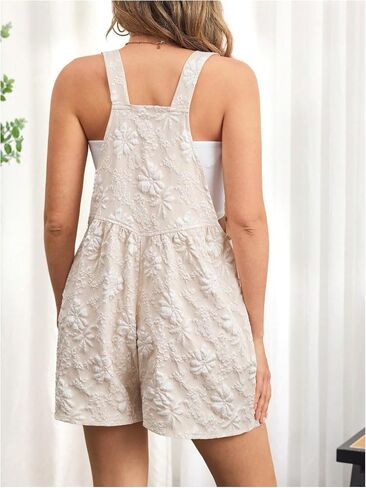 SOLY HUX Women's Maternity Jumpsuits Floral Overall Shorts Pregnancy Summer Vacation Rompers with Pocket in Saudi Arabia
