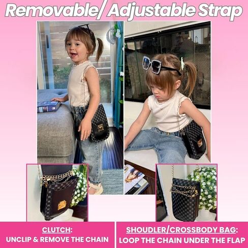 Little Girls Purse with Sunglasses & Gift Box | Toddler Purse Kids Purse for 3 4 5 6 7 Year Old (05-Black) in Saudi Arabia
