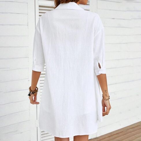 Linen Sets for Women 2 Piece Shorts Dressy Short Sleeve Blouses Shorts Set Summer Vacation Beach Matching Outfits in Kuwait