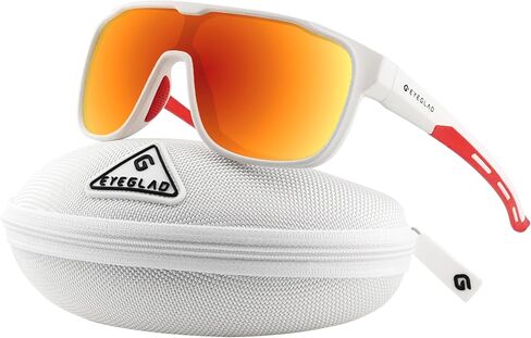 MARS One-Piece Casual Outdoor Polarized sunglasses UV400 - Checkered White Women Men Adult Teenager Running Fishing Hiking Cycling Sports in Saudi Arabia