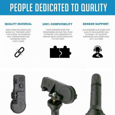PDQ TPMS 315 MHz SESSOR SESSOR 4 Pack Rubber STEMFOR Chrysler Dodge Jeep Direct Replace for OE Part # 56029319AC ｜ 56029479AB ｜ 56053030AC ｜ 68001696AB in Saudi Arabia