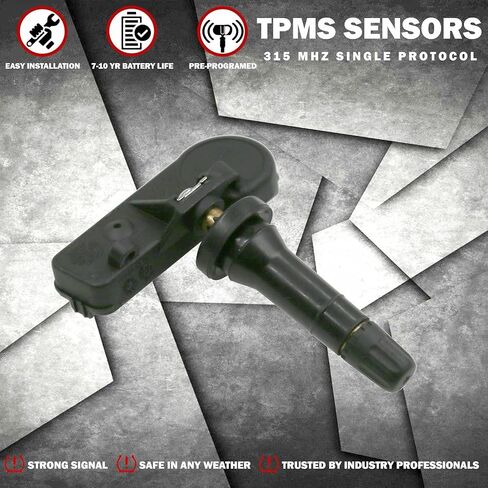 PDQ TPMS 433 MHz SESSOR RESSOR 4 Pack Rubber STEM لاستبدال RAM المباشر لـ OE Part # 9829-3199AA in Saudi Arabia