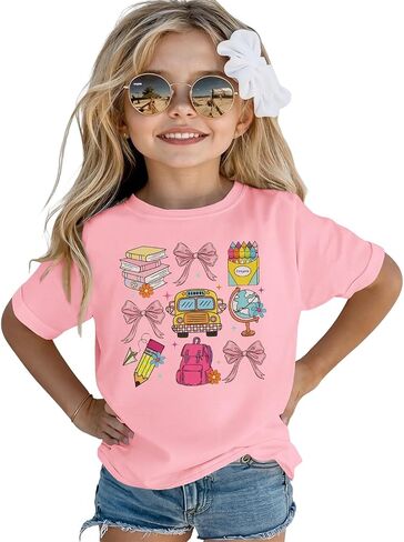 Ritatte اليوم الأول من قميص المدرسة للفتيات روضة الأطفال الأولى في الصف الثاني إلى مدرسة T-Shirt Kid لطيف في مرحلة ما قبل المدرسة المحملات في مدرسة ما قبل المدرسة in Saudi Arabia