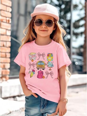 Ritatte اليوم الأول من قميص المدرسة للفتيات روضة الأطفال الأولى في الصف الثاني إلى مدرسة T-Shirt Kid لطيف في مرحلة ما قبل المدرسة المحملات في مدرسة ما قبل المدرسة in Saudi Arabia