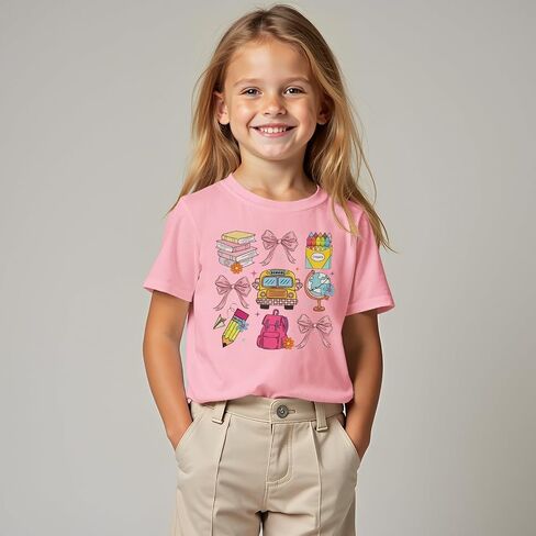 Ritatte اليوم الأول من قميص المدرسة للفتيات روضة الأطفال الأولى في الصف الثاني إلى مدرسة T-Shirt Kid لطيف في مرحلة ما قبل المدرسة المحملات في مدرسة ما قبل المدرسة in Saudi Arabia