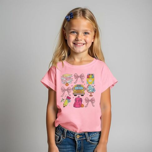 Ritatte اليوم الأول من قميص المدرسة للفتيات روضة الأطفال الأولى في الصف الثاني إلى مدرسة T-Shirt Kid لطيف في مرحلة ما قبل المدرسة المحملات في مدرسة ما قبل المدرسة in Saudi Arabia