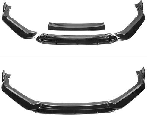 FREEMOTOR802 Front Bumper Lip Splitter Air Dam Chin Spoiler, Fits 2021-2022 Honda Accord, IKON V2 Style Gloss Black PP 4PCS Underbody Front Lip Spoiler Lower Guard Protector in Saudi Arabia