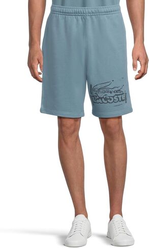 Lacoste Men's Men Fit Strame Plays Shorts ، Dark Blue & Blue ، Medium in Saudi Arabia
