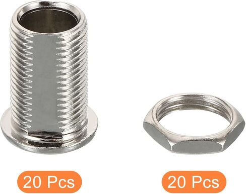 مسامير براغي مجوفة برأس مستدير M12x20mm من PATIKIL، 2 في 1 / 20 قطعة من خلال مشابك الثريا مع صامولة سداسية in Saudi Arabia