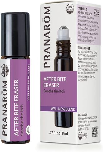 Pranarom - Bug Bite Eraser Roller Wellness Blend - 8ml - Essential Oil Wellness Blend - Outdoor Adventures, Fast-Acting, Organic, Easy Application - Camping, Perfect for Outdoors in Saudi Arabia