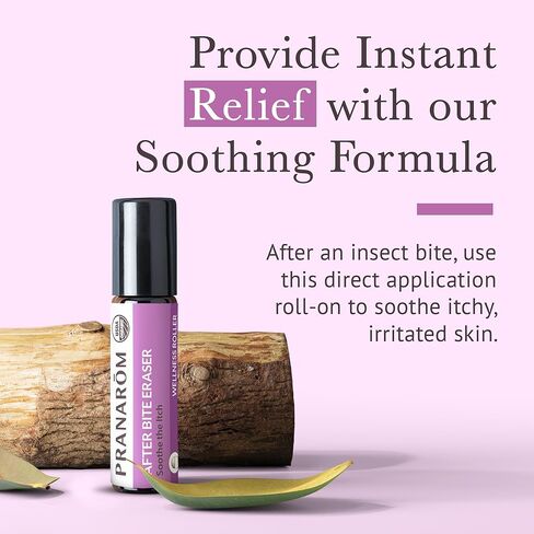 Pranarom - Bug Bite Eraser Roller Wellness Blend - 8ml - Essential Oil Wellness Blend - Outdoor Adventures, Fast-Acting, Organic, Easy Application - Camping, Perfect for Outdoors in Saudi Arabia