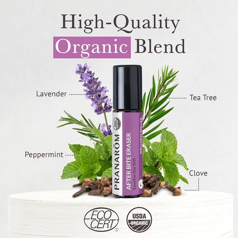 Pranarom - Bug Bite Eraser Roller Wellness Blend - 8ml - Essential Oil Wellness Blend - Outdoor Adventures, Fast-Acting, Organic, Easy Application - Camping, Perfect for Outdoors in Saudi Arabia