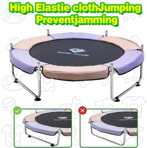 Trampoline for Kids, 5FT Adjustable Toddler Trampoline, Indoor/Outdoor Baby Trampoline with Enclosure Net, Gifts for Boys & Girls in Kuwait