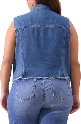 Agnes Orinda Plus Size Seale Denim for Women Somproedessed Pearl Frayed Jean Steps Stack in Saudi Arabia