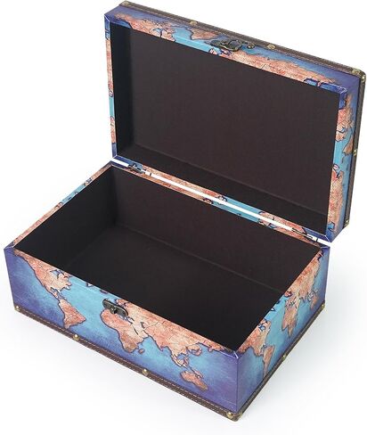 DreamsEden Wooden Decorative Storage Box, Vintage Treasure Box Letter Paper Container Keepsake Case for Gifts Home Decorations in Kuwait