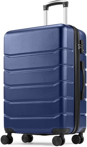 Sweetcrispy Carry on Luggage, Hard Shell ABS, Double Spinner Wheels Lightweight Suitcase TSA Lock, Sea Blue, 28 Inch in Saudi Arabia