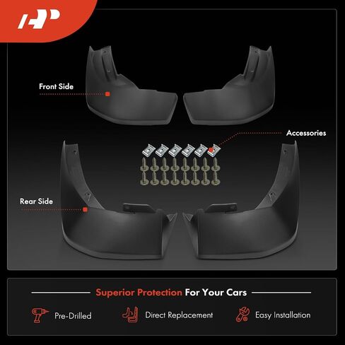 A-Premium Mud Flaps Compatible with Honda Passport 2019-2024 & Pilot 2016-2022 Splash Guards Fender Front & Rear Mud Guards Splash 4PCS, with Hardware, No Drilling Required in Saudi Arabia