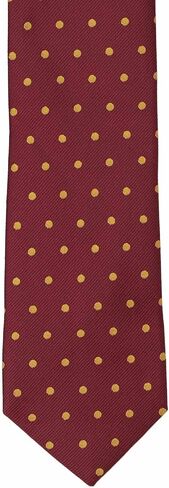 Tiemart Polka Dot Necktie ، مارون مع نقاط البولكا الذهبية ، عرض 3 " in Saudi Arabia