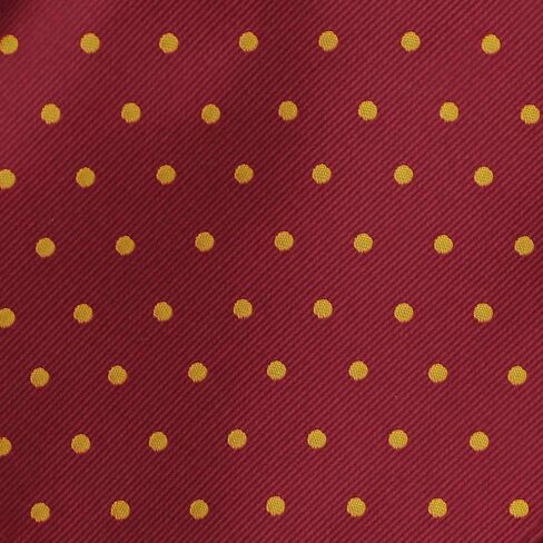 Tiemart Polka Dot Necktie ، مارون مع نقاط البولكا الذهبية ، عرض 3 " in Saudi Arabia