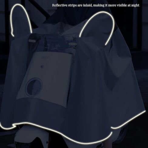 معطف واقٍ من الأمطار المقاوم للماء - معطف المطر المغطى بالدراجة ، Ebike ، دراجة نارية ، ودراجة نارية للتنقل - Cape Rain Cape (Green ، 5XL) in Kuwait