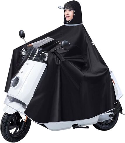 Hooded Waterproof Rain Poncho for Cycling, Motorcycling, and Mobility Scooters - Windproof Unisex Rain Cape in Saudi Arabia