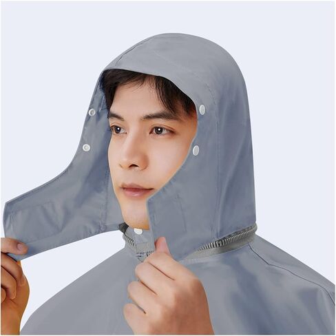 Hooded Waterproof Rain Poncho for Cycling, Motorcycling, and Mobility Scooters - Windproof Unisex Rain Cape in Saudi Arabia