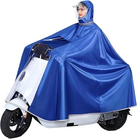 Waterproof Hooded Cycling Raincoat - Unisex Windproof Rain Poncho for Bike, E-bike, Scooter in Saudi Arabia