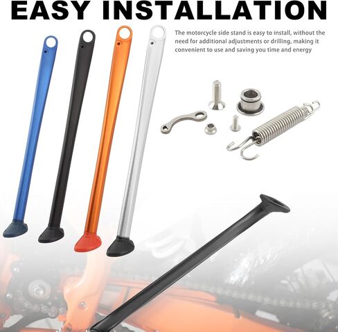Powermotor دراجة نارية Kickstand Side Foot Side Parking ، Kickstand Side Stand Spring Kit لـ EXCF XC XCF XCW XCFW 125 200 250 300 350 450 500 530 2017-2022-Orange in Saudi Arabia
