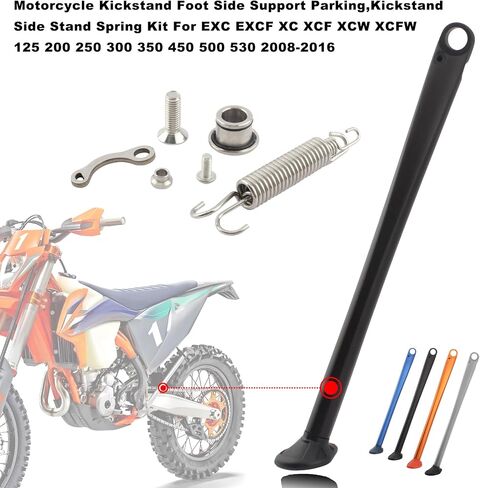 Powermotor دراجة نارية Kickstand Side Foot Side Parking ، Kickstand Side Stand Spring Kit لـ EXCF XC XCF XCW XCFW 125 200 250 300 350 450 500 530 2017-2022-Orange in Saudi Arabia
