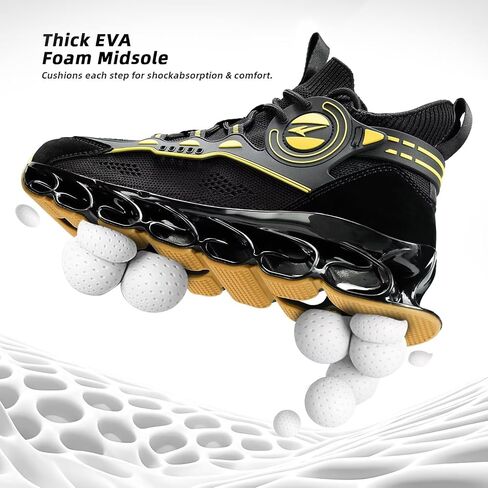 Men's Running Shoes Fashion Sneakers Breathable Blade Non Slip Walking Shoes Gym Sport Trainer Athletic in Saudi Arabia