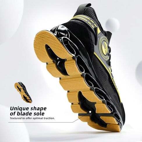 Men's Running Shoes Fashion Sneakers Breathable Blade Non Slip Walking Shoes Gym Sport Trainer Athletic in Saudi Arabia