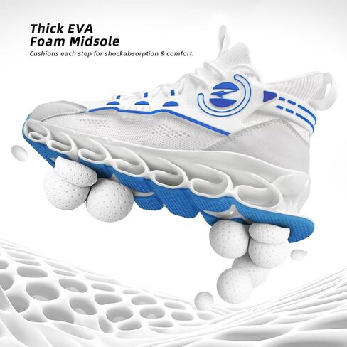 Men's Running Shoes Fashion Sneakers Breathable Blade Non Slip Walking Shoes Gym Sport Trainer Athletic in Kuwait